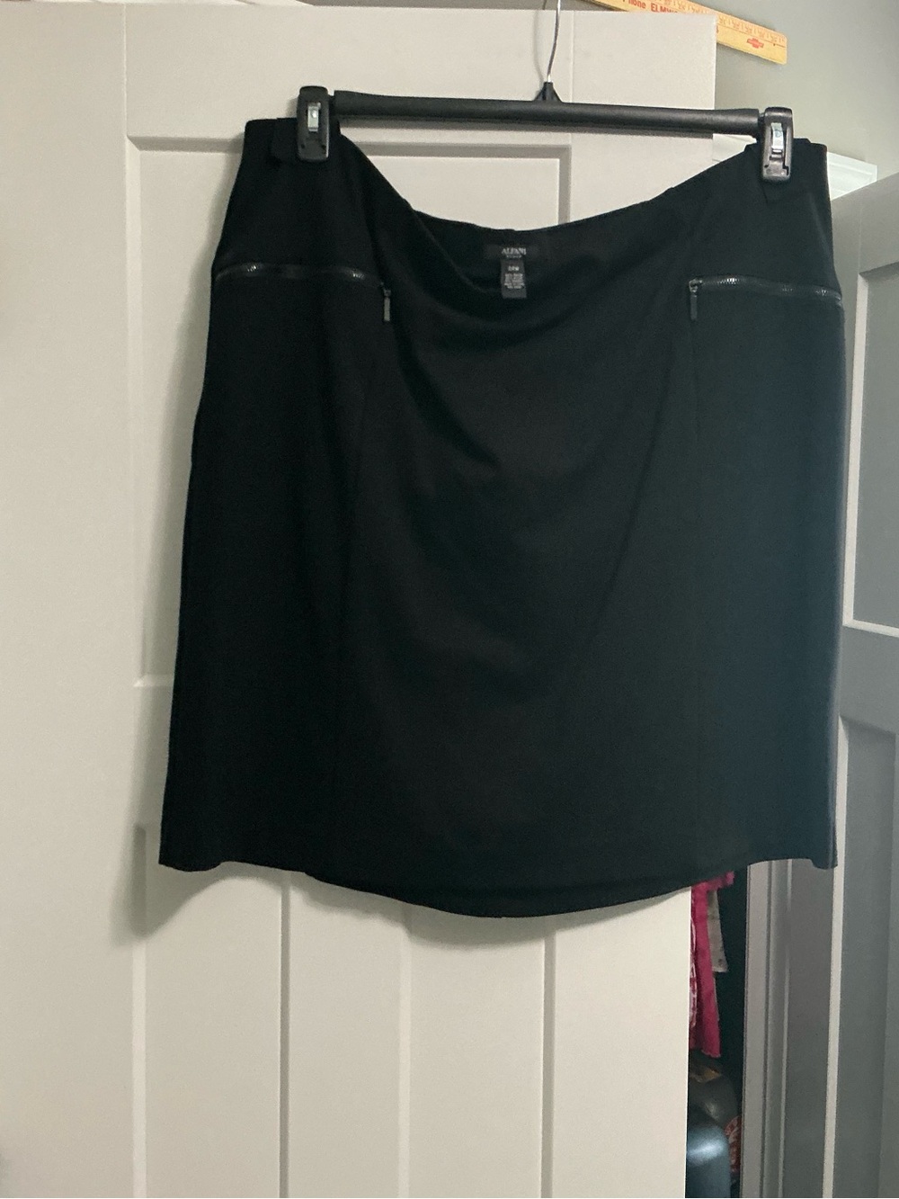 Alfani Black A-Line Skirt with Zip Pockets